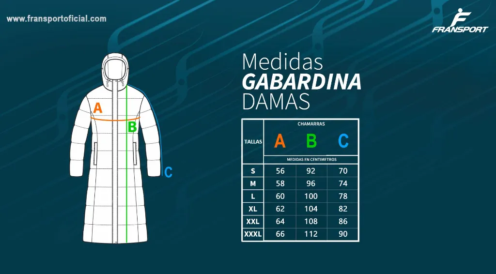 Medidas Gabardina DAMA.webp