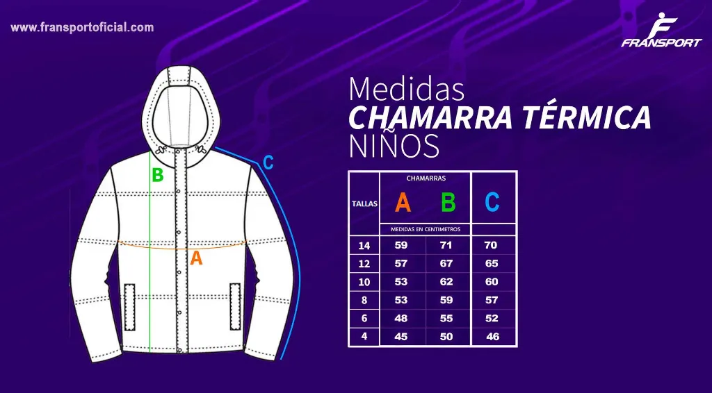 tabla de medidas referenciales CHAM TERMICA NIÑO .webp
