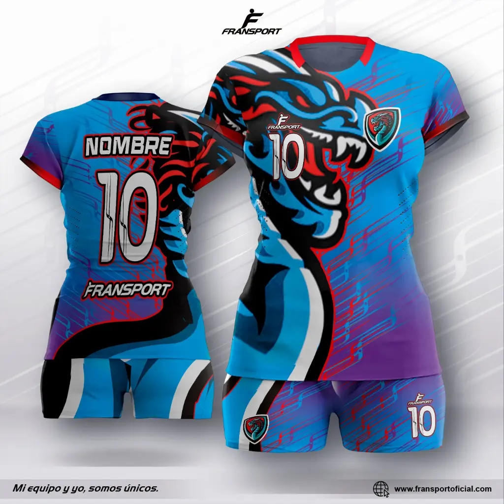 Conjunto Voleyball polera corto - 8528