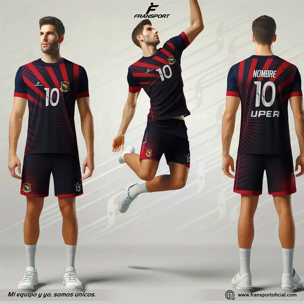 Conjunto Voleyball polera corto - 387 (Blanco)