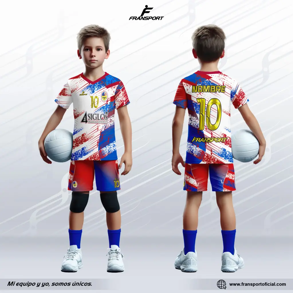 Conjunto Voleyball polera corto - CRM 21532 (Blanco)