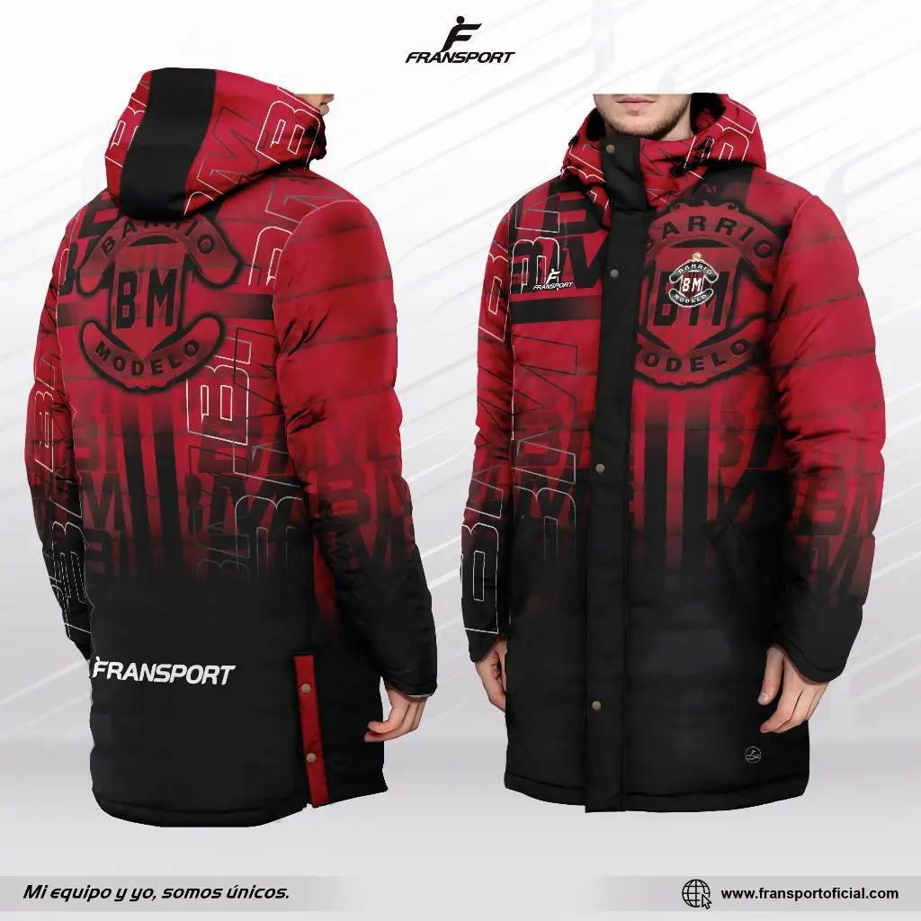 Gabardina full sublimado - personalizable Fransport - crm 196 (Negro)