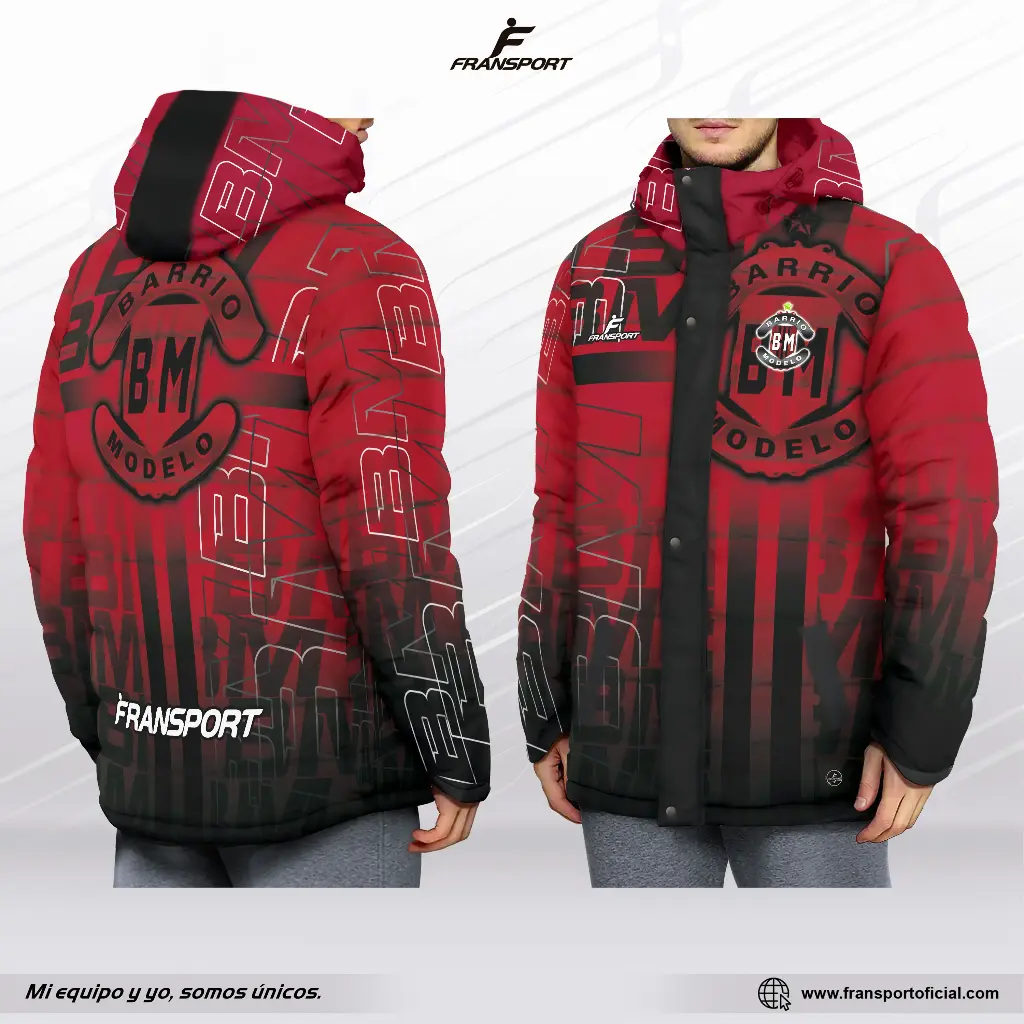 Parkas full sublimado - personalizable Fransport - crm 196 (Negro)