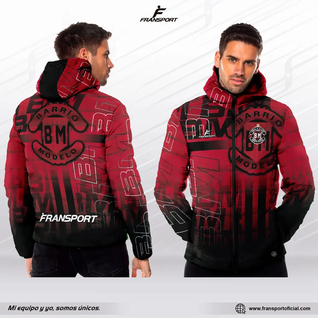 Chamarra térmica full sublimado - personalizable Fransport - crm 196 (Negro)