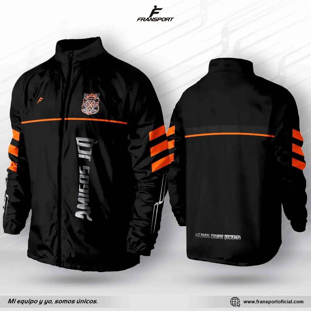 Impermeable - Rompevientos personalizable Fransport - 479 (Negro)