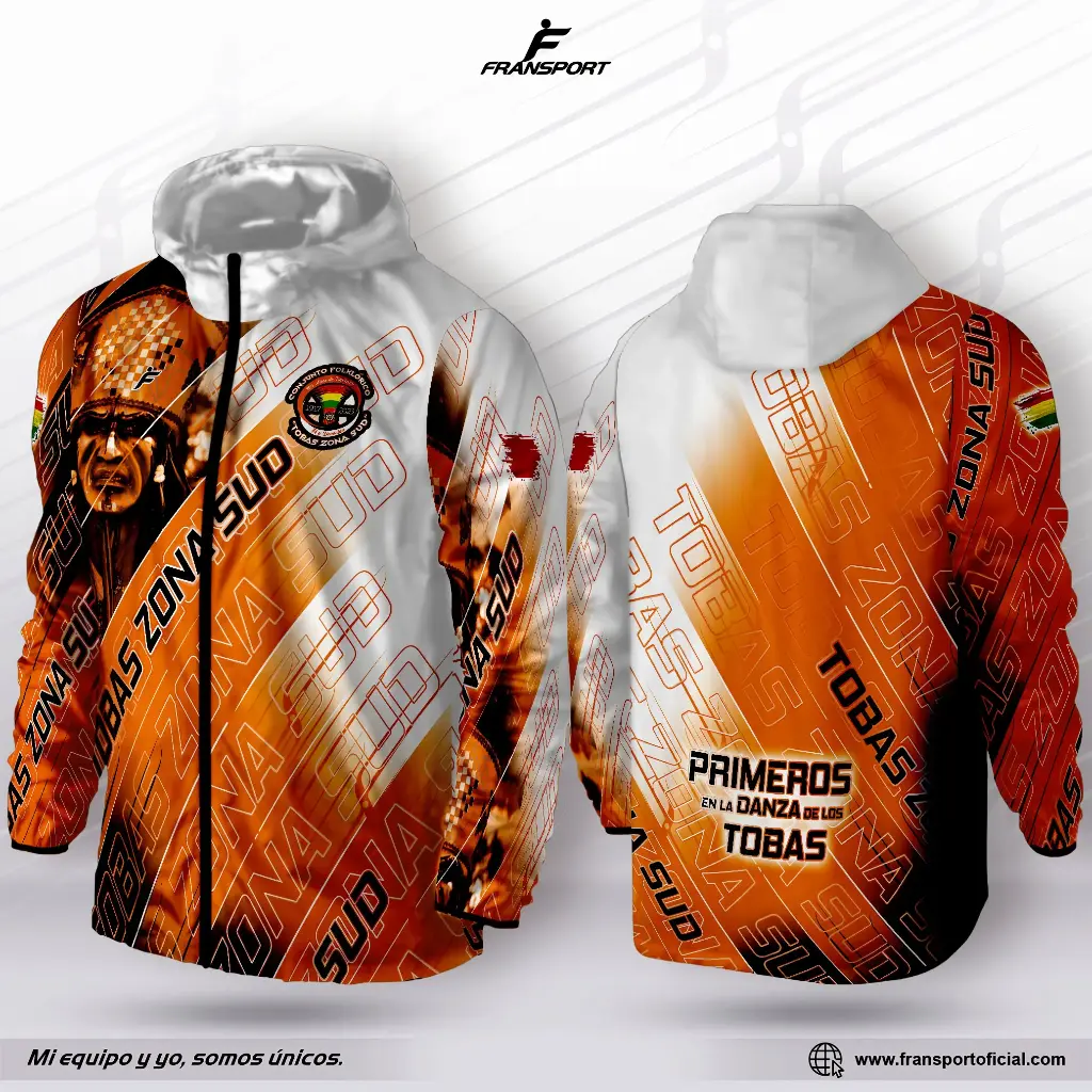 Impermeable - Rompevientos personalizable Fransport - N960 (Blanco)