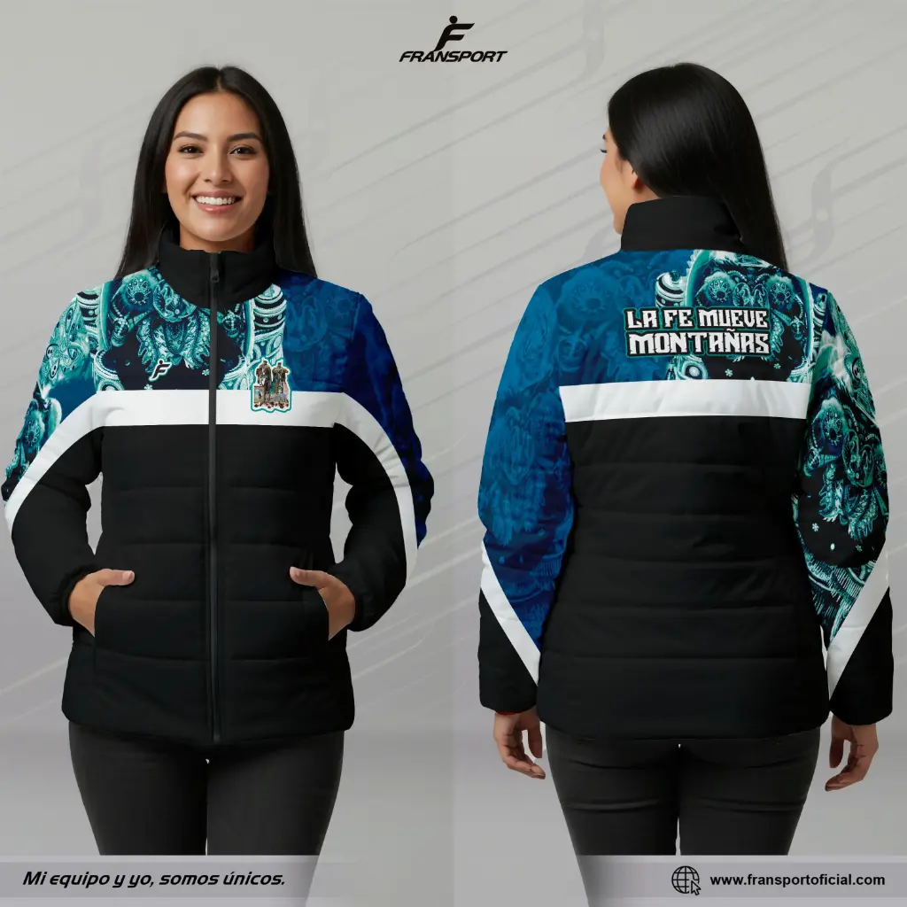 Chamarra termica mujer Estilo Folklor Bolivia – Morenada | Modelo Personalizable – Fransport - ID 1259