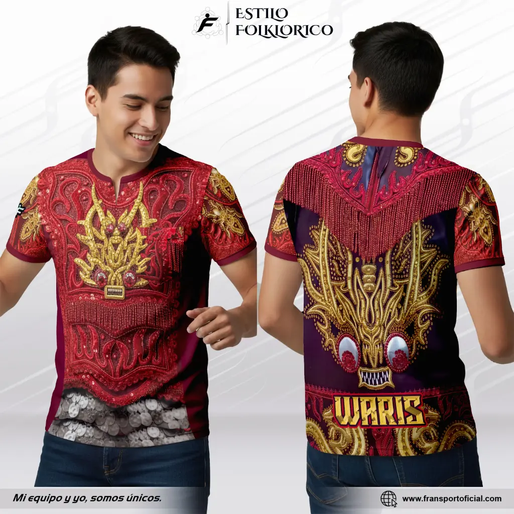 Camiseta Estilo Folklor Bolivia – Diablada | Modelo Personalizable – Fransport - ID 1247