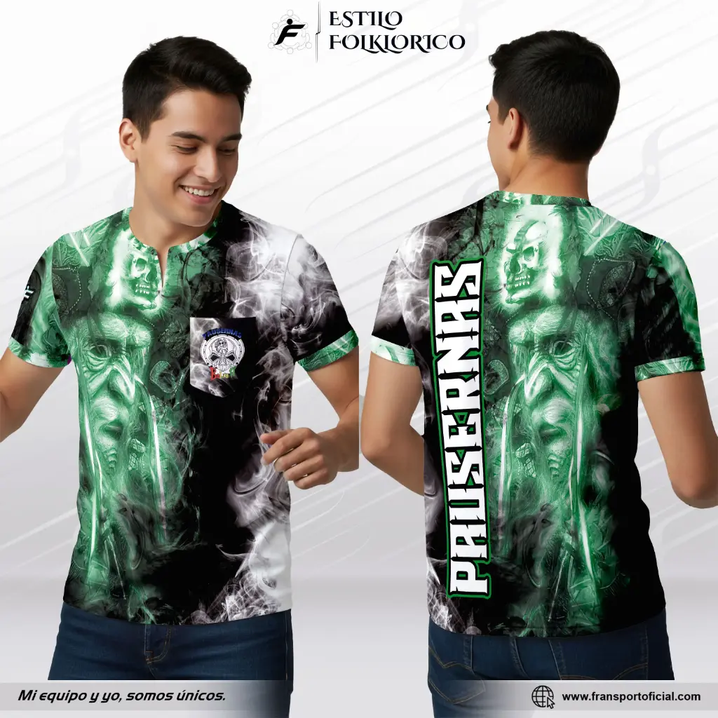Camiseta Estilo Folklor Bolivia – Tobas | Modelo Personalizable – Fransport - ID 1307 (Negro)