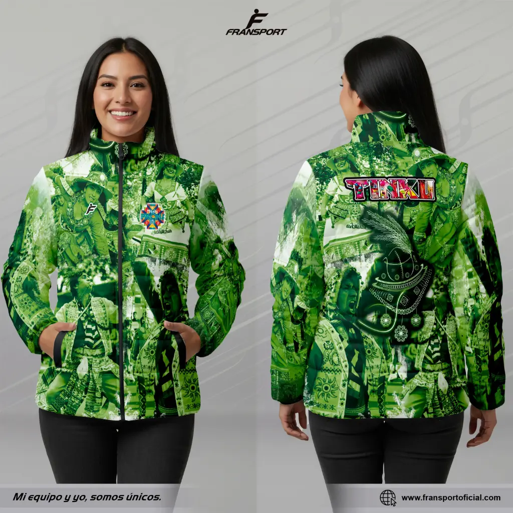 Chamarra termica mujer Estilo Folklor Bolivia – Tinku | Modelo Personalizable – Fransport - ID 1250