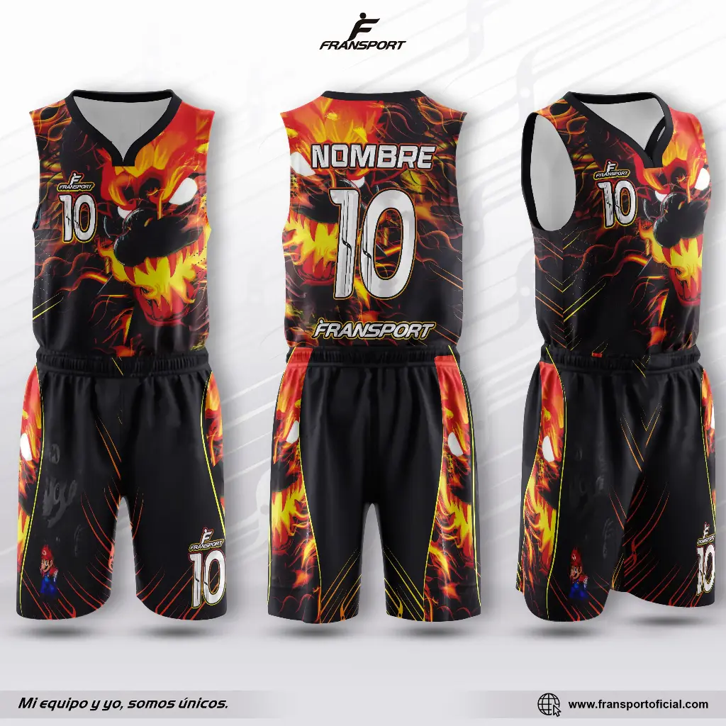 Conjunto malla y bermuda basquet