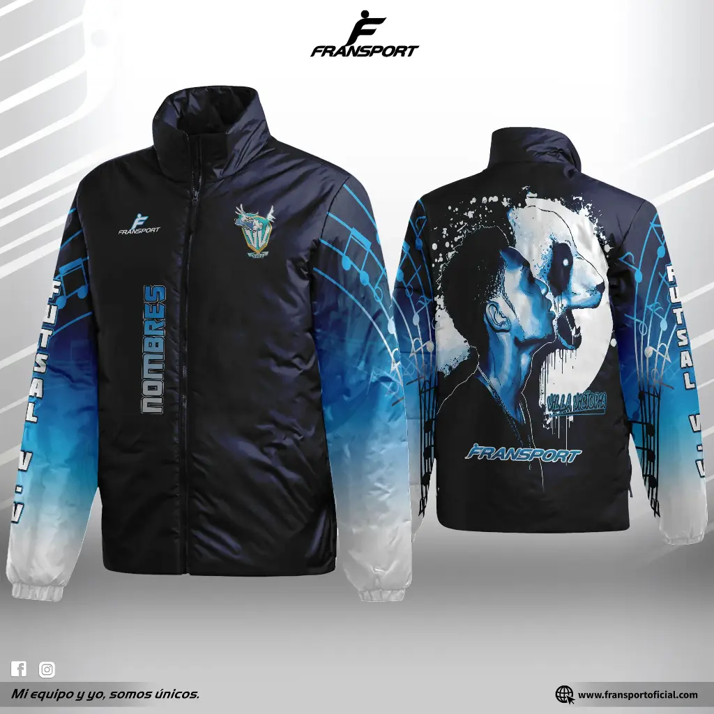 Chamarras térmicas full sublimado (Negro)