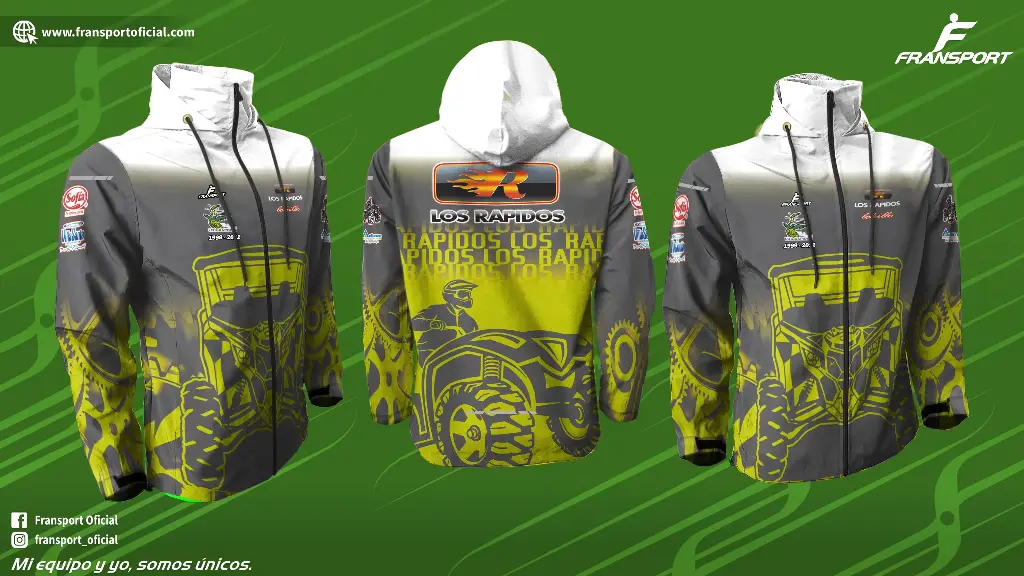 Impermeable - Rompevientos personalizable Fransport (Blanco)