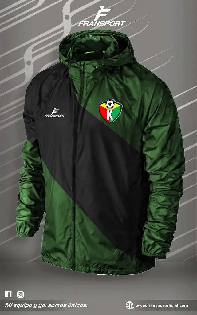 Impermeable - Rompevientos personalizable Fransport (Negro)