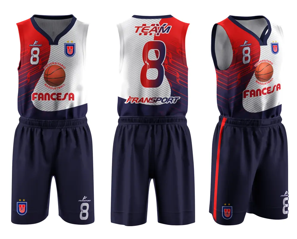 Conjunto malla y bermuda basquet (Blanco)