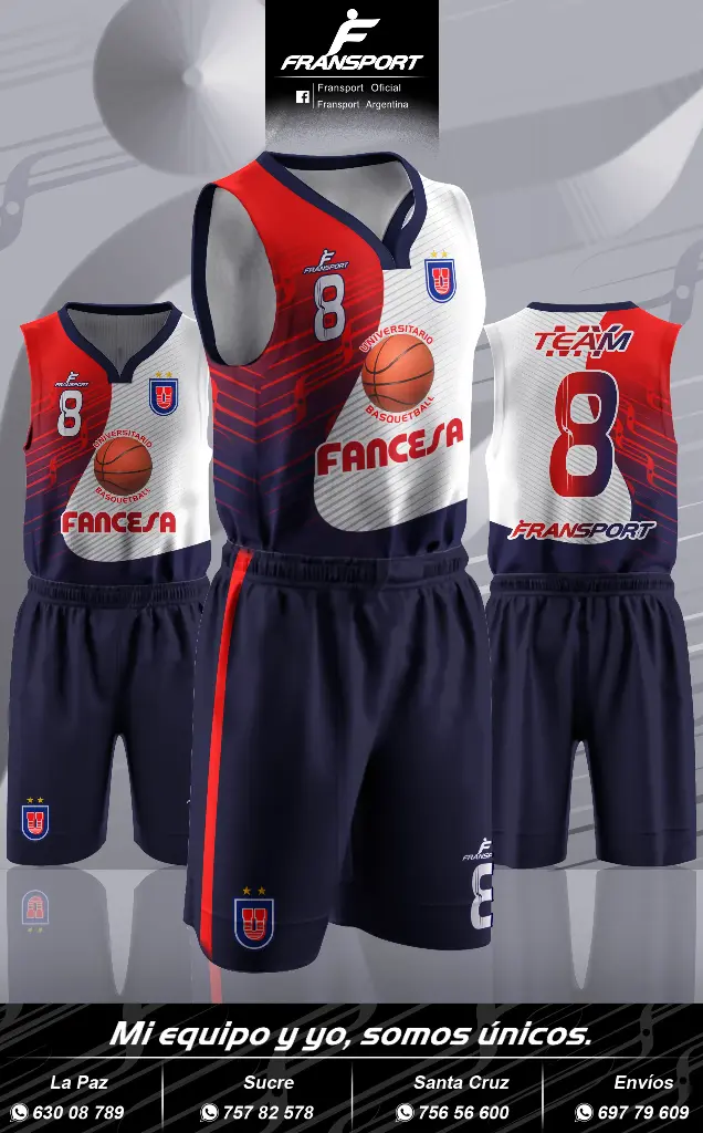 Conjunto malla y bermuda basquet   (Blanco)
