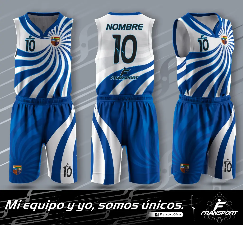 Conjunto malla y bermuda basquet    (Blanco)