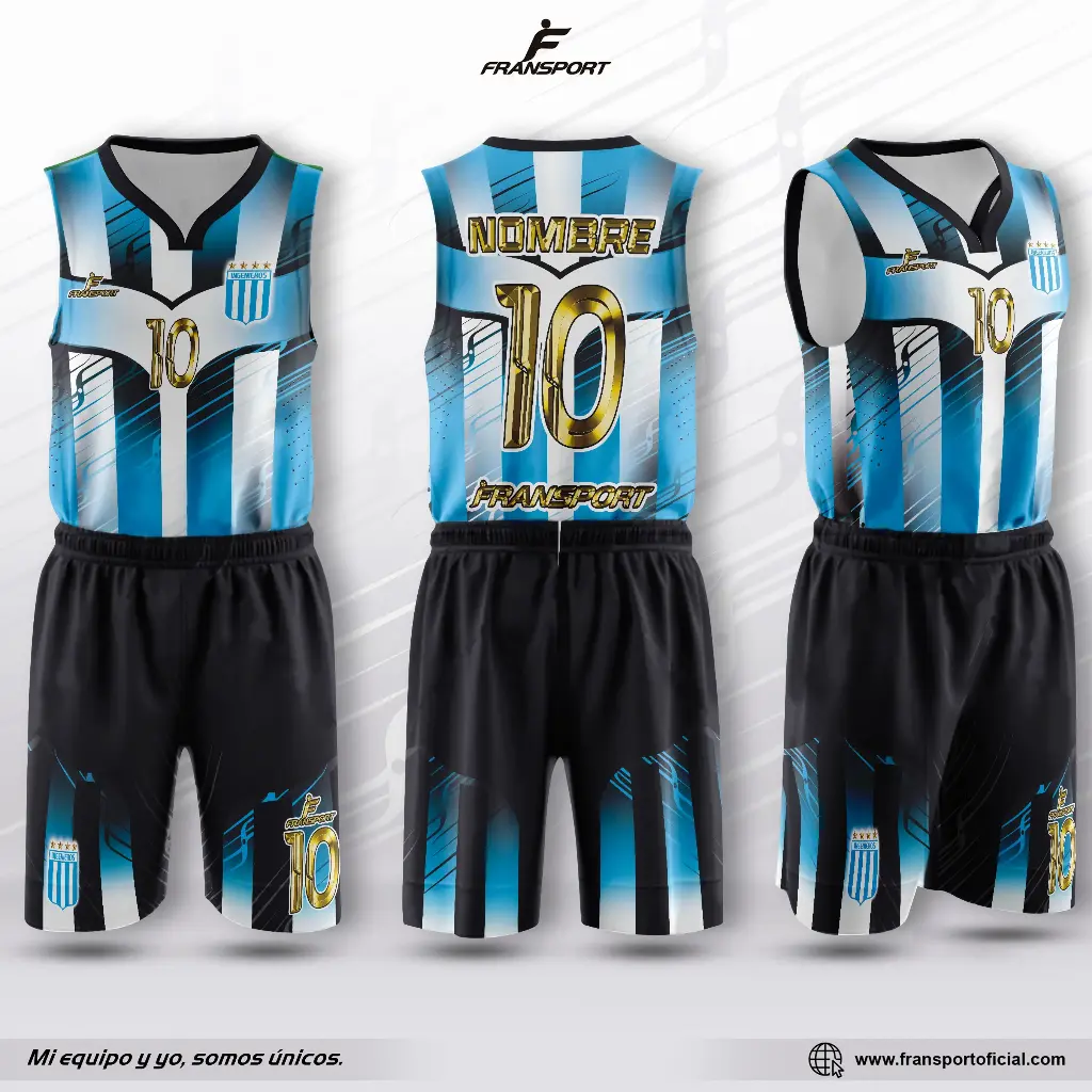 Conjunto malla y bermuda basquet (Negro)