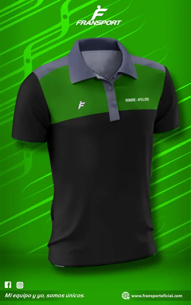 Polo personalizable fransport (Negro)
