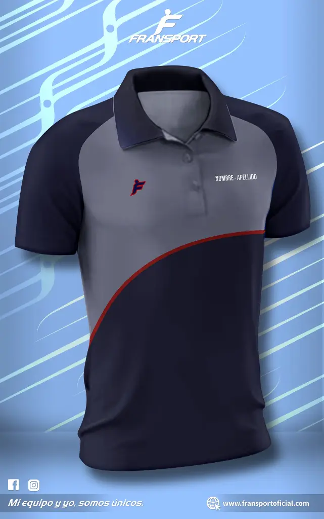 Polo personalizable fransport (Azul marino)