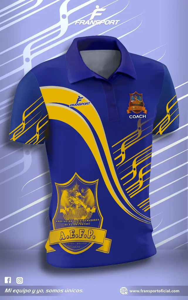 Polo personalizable fransport (Azul pastel)