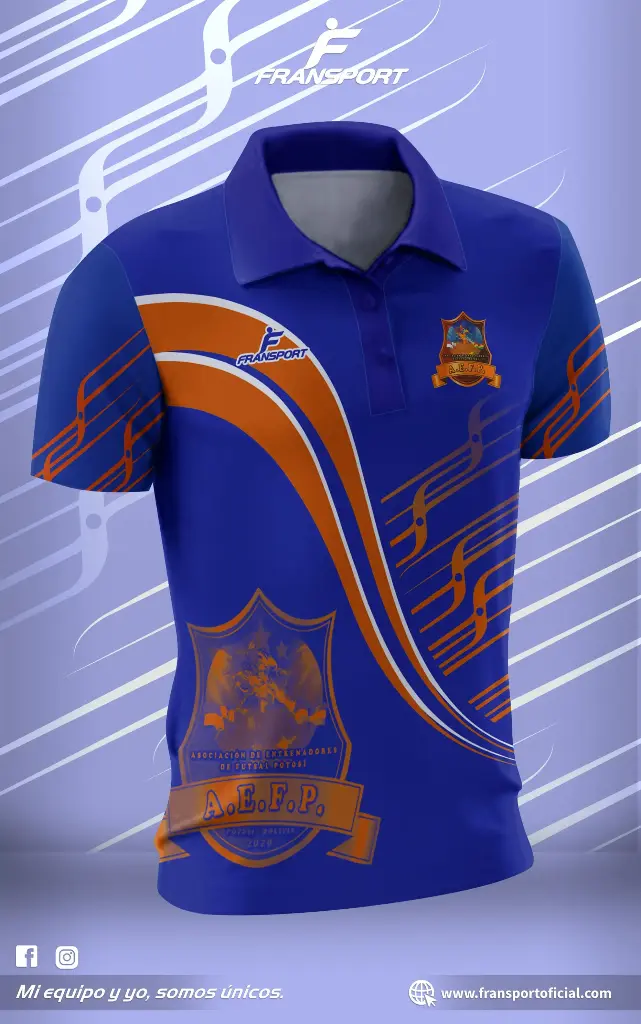 Polo personalizable fransport (Azul)