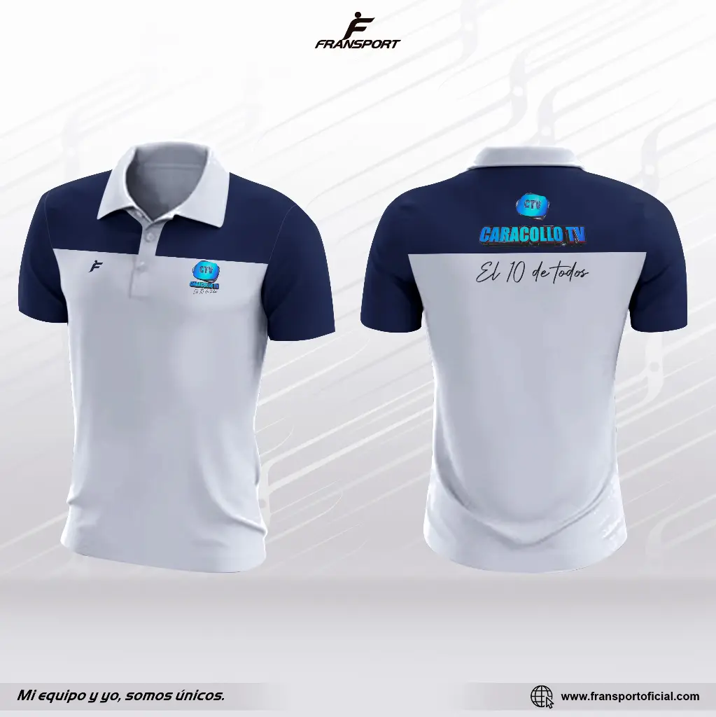 Polo personalizable fransport (Blanco)