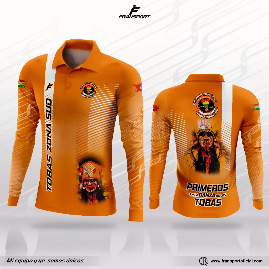 Polo personalizable fransport manga larga