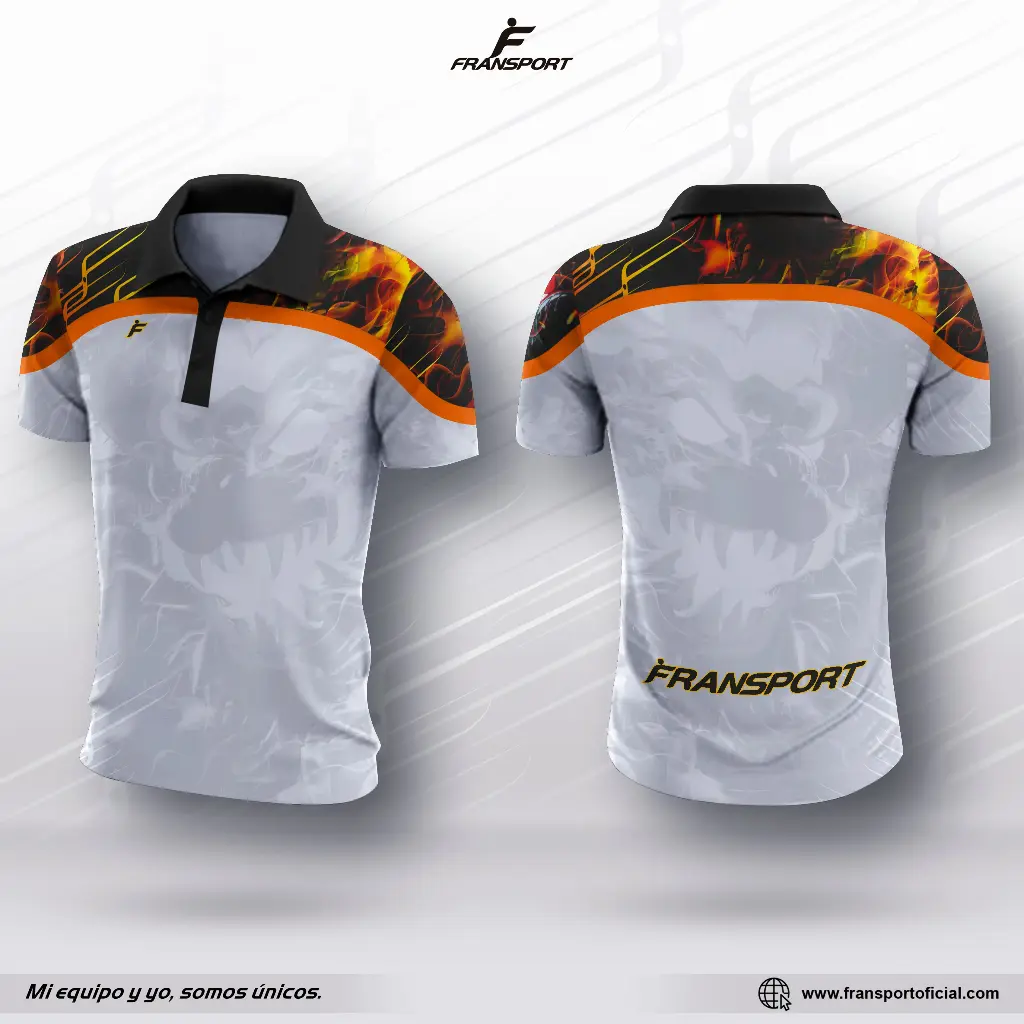 Polo personalizable fransport (Blanco)