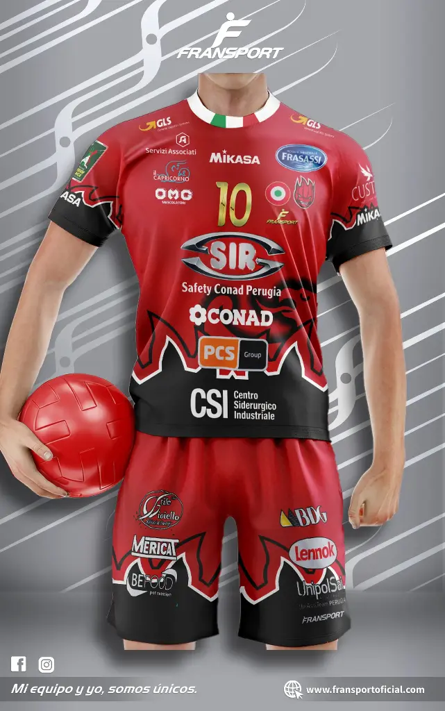 Poleras y corto Fútbol Diseño Fransport Personalizable full sublimado (Negro)