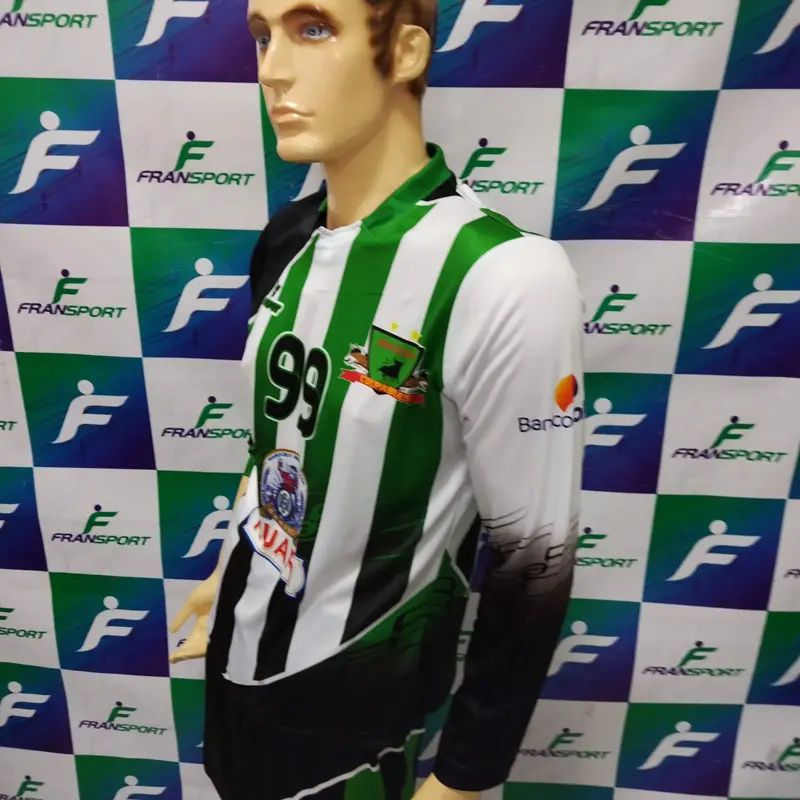 Poleras y corto Fútbol Diseño Fransport Personalizable full sublimado (Blanco)