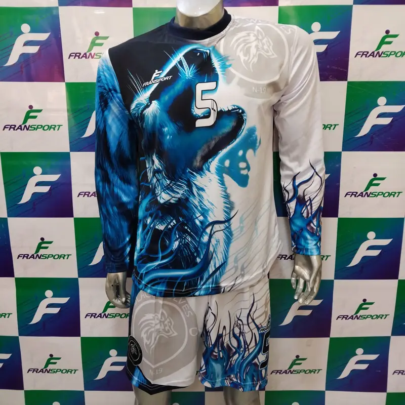 Poleras y corto Fútbol Diseño Fransport Personalizable full sublimado   (Blanco)