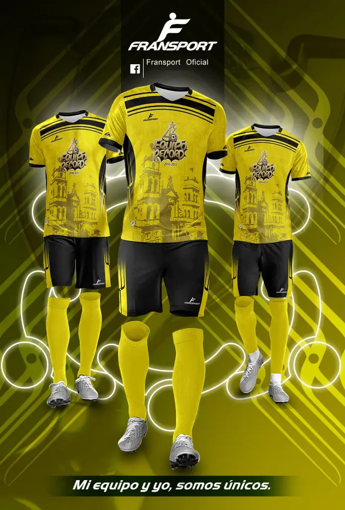 Poleras y corto Fútbol Diseño Fransport Personalizable sublimixto