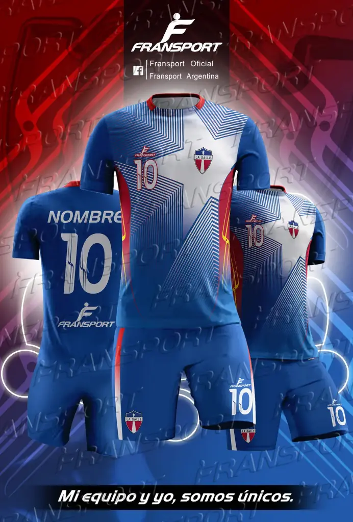 Poleras y corto Fútbol Diseño Fransport Personalizable sublimixto (Blanco)