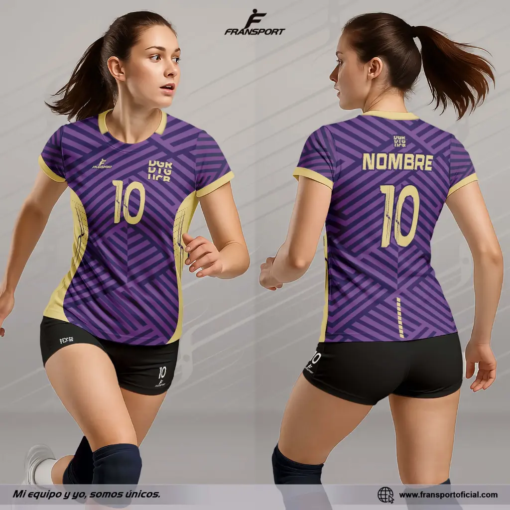Conjunto Voleyball polera corto Mujer - sublimixto - #404