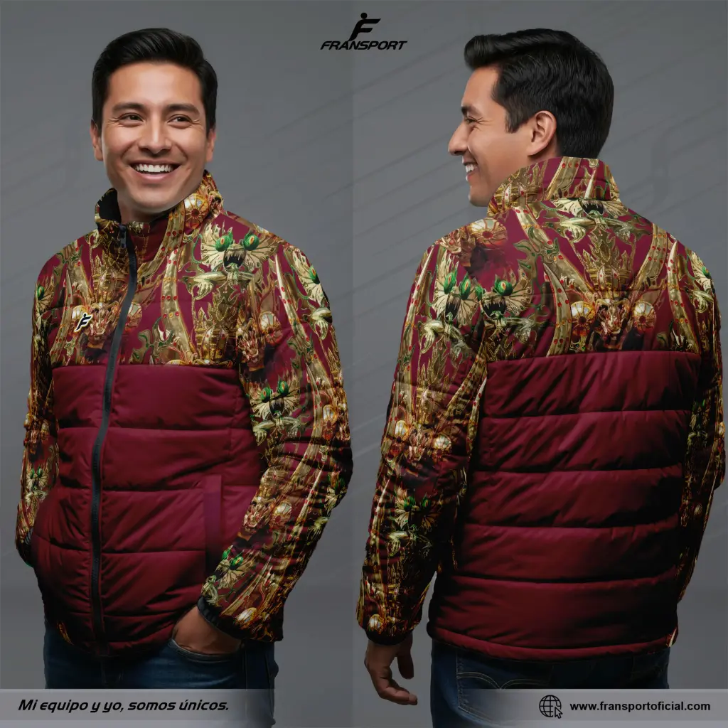 Chamarra termica varon Estilo Folklor Bolivia – Diablada | Modelo Personalizable – Fransport - ID 1247