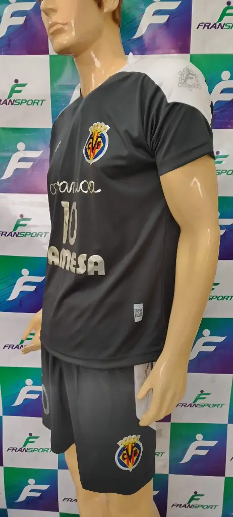 Poleras y corto Fútbol Diseño Fransport Personalizable sin sublimado (Blanco)