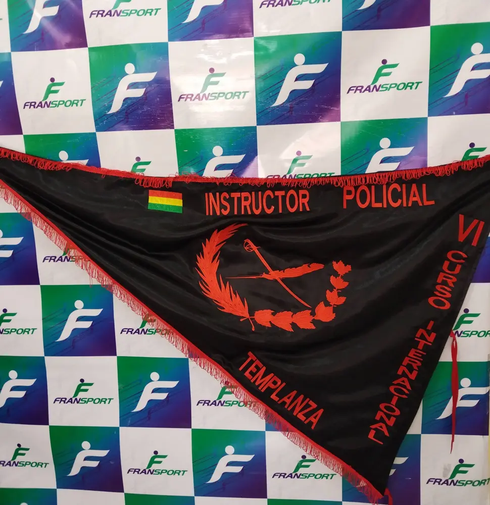 Banderola policial - personalizable (Negro)