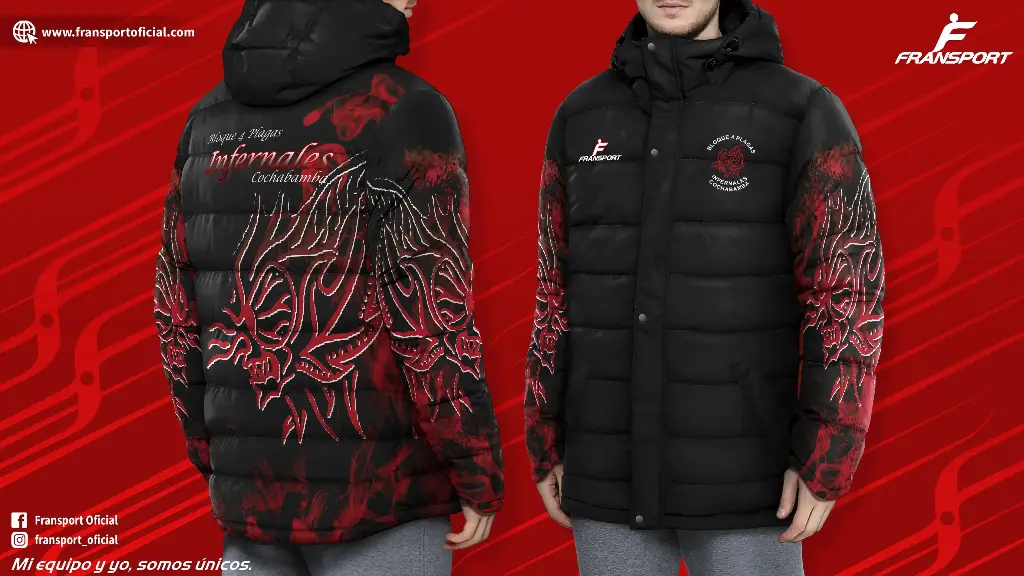 Parka Full sublimado (Negro)