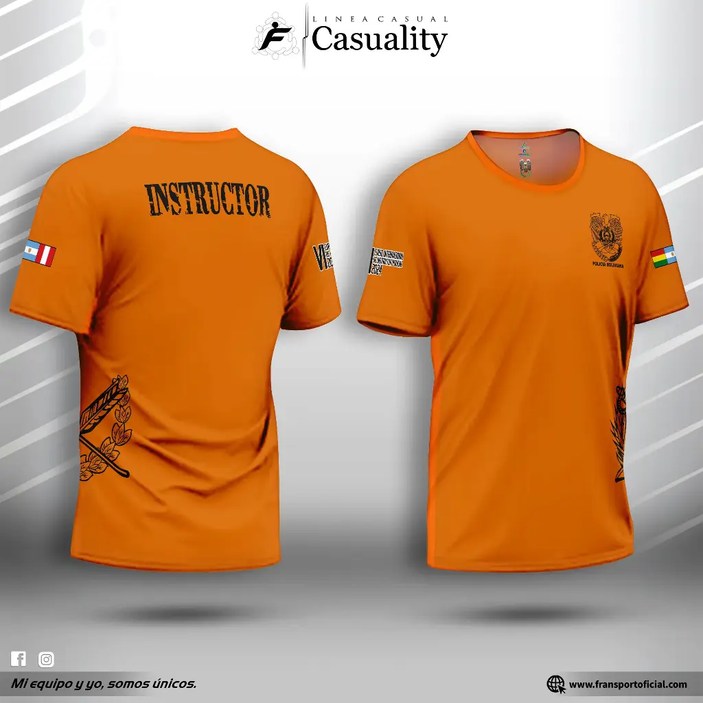 Polera suelta estilo policial - personalizable