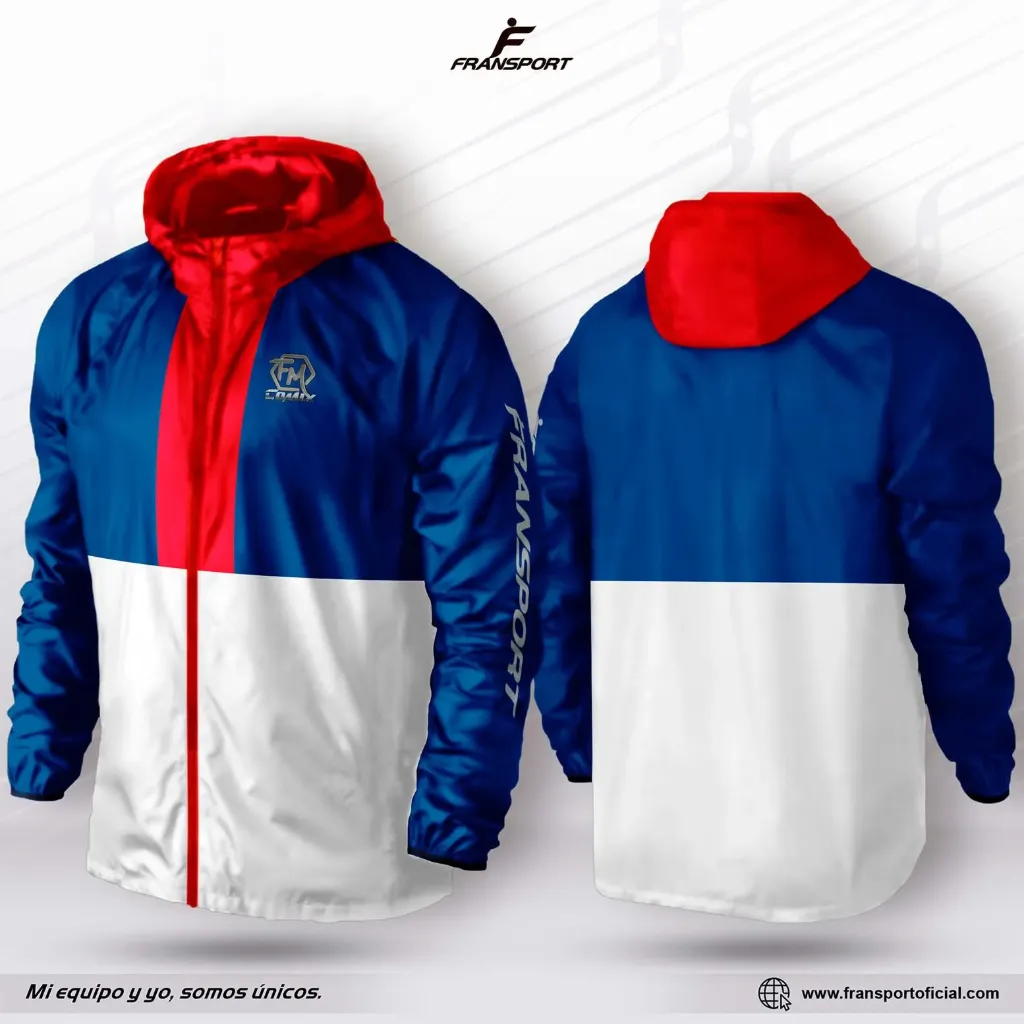 Impermeable - Rompevientos personalizable Fransport - 675 (Blanco)