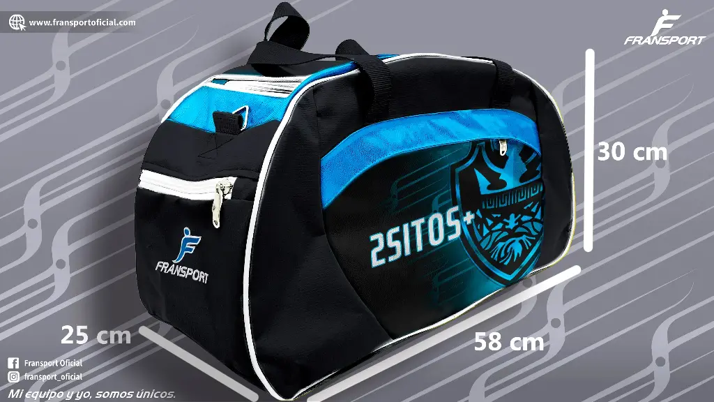 Maletin mediano personalizable Fransport (Negro)