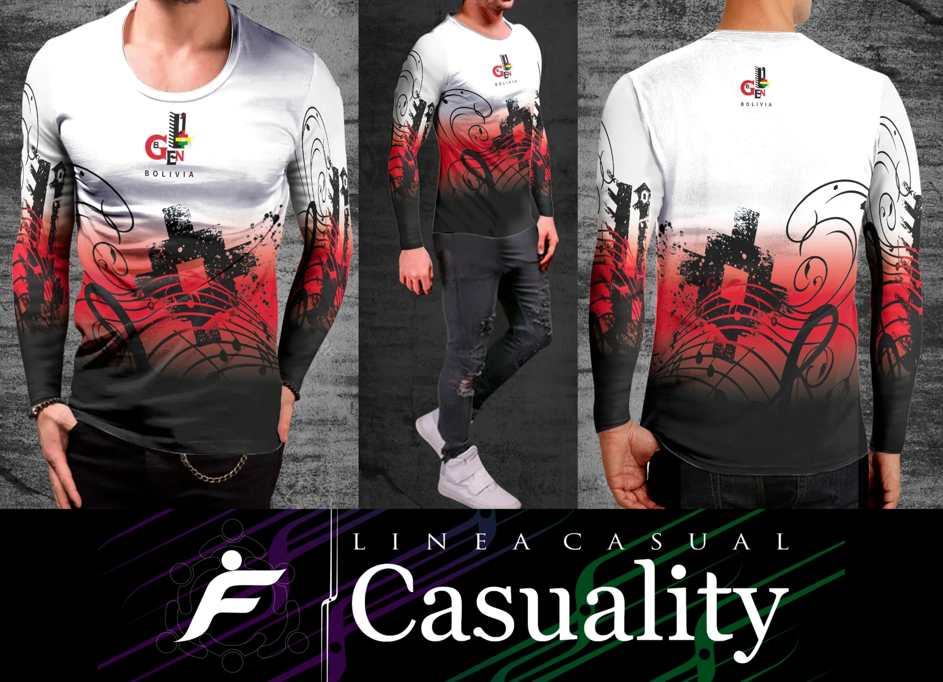 Camisetas personalizables Fransport estilo casual - full sublimado (Blanco)