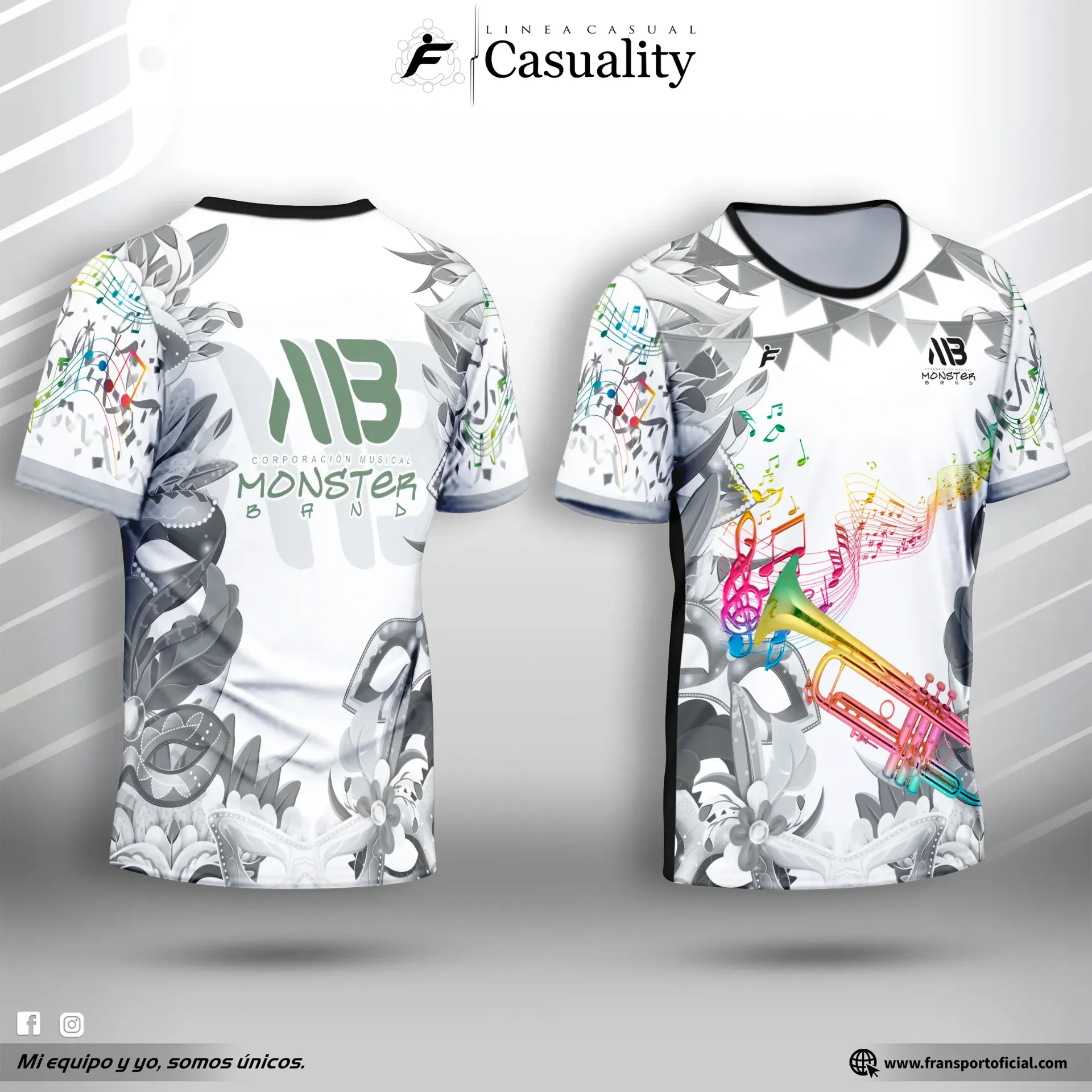 Camisetas personalizables Fransport estilo casual - full sublimado