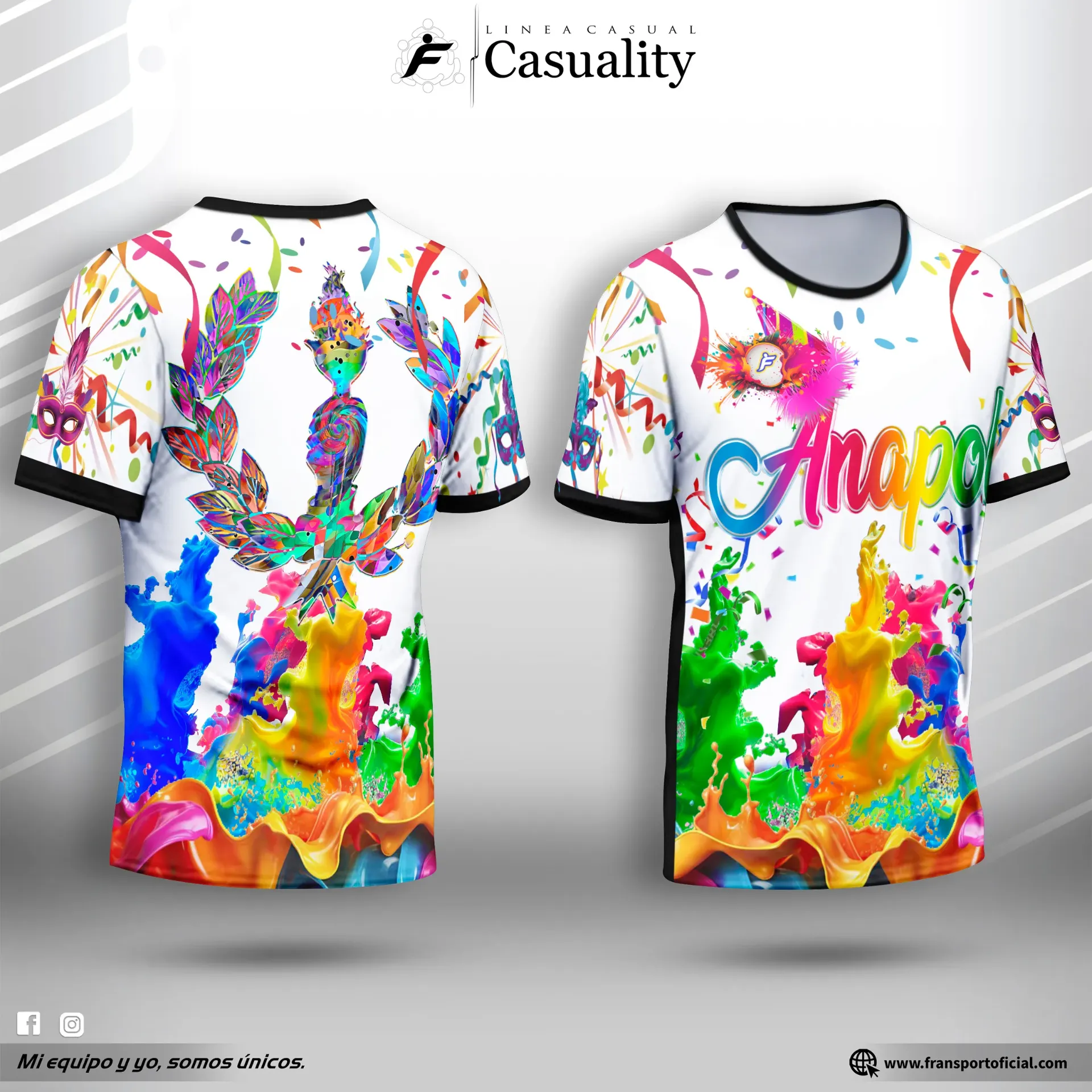 Camisetas personalizables Fransport estilo casual - full sublimado
