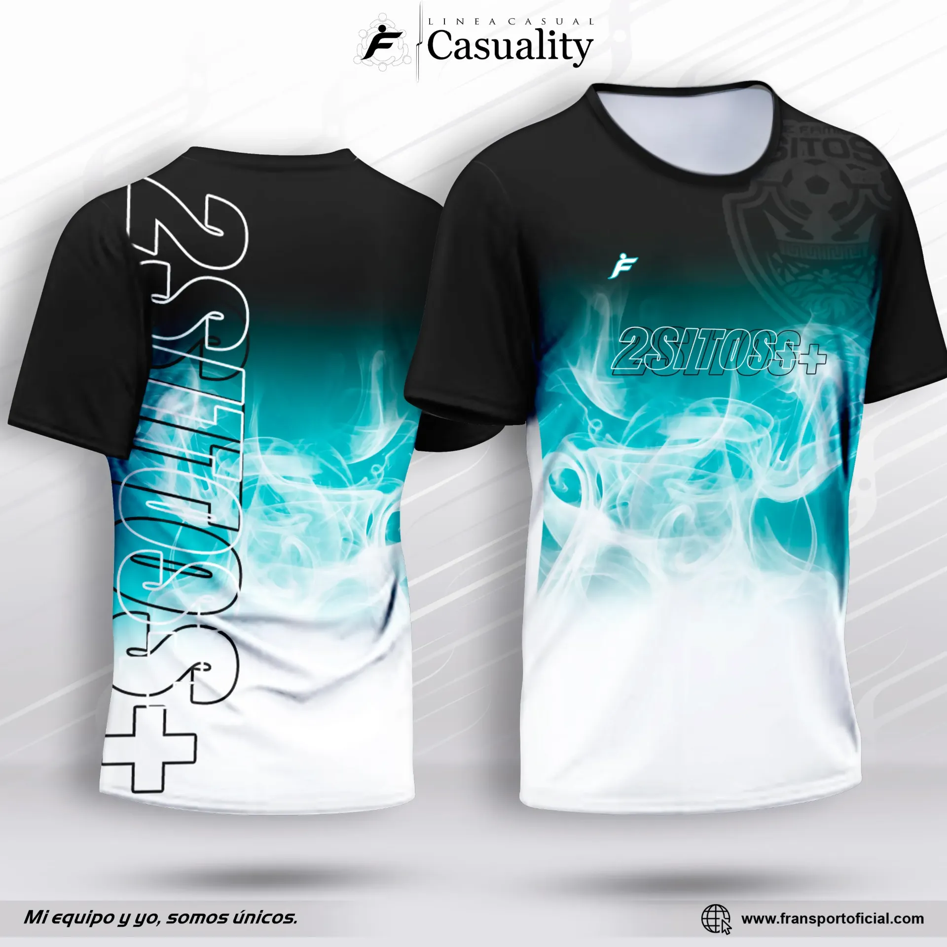 Camisetas personalizables Fransport estilo casual - full sublimado (Blanco)