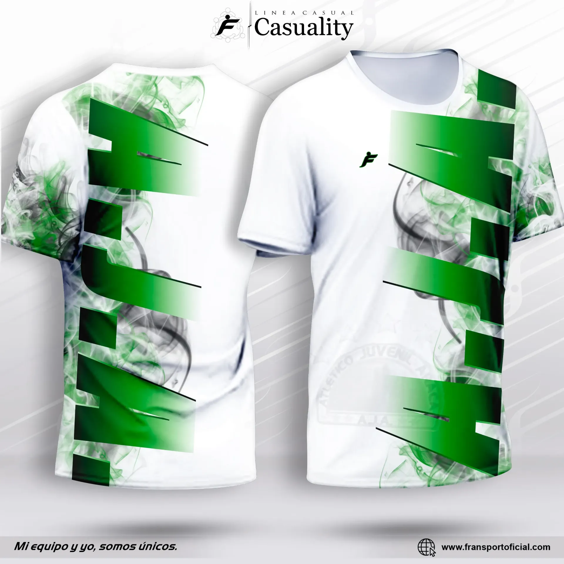 Camisetas personalizables Fransport estilo casual - full sublimado (Blanco)