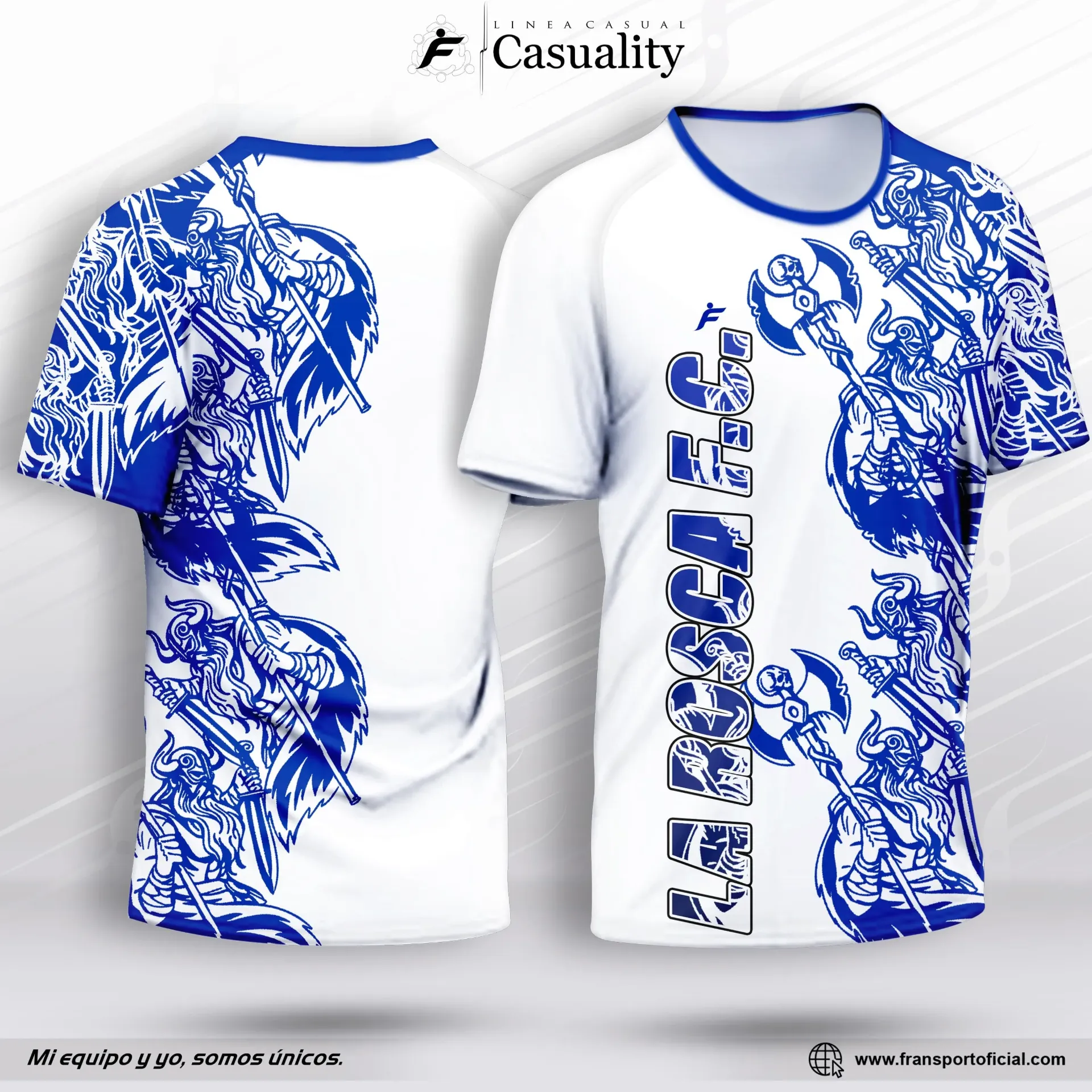 Camisetas personalizables Fransport estilo casual - full sublimado  (Blanco)