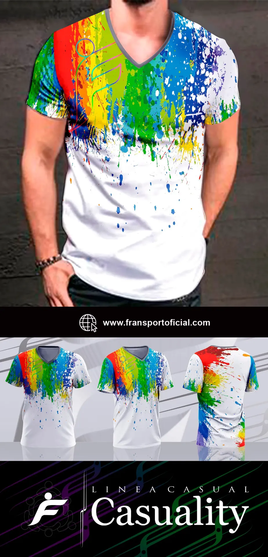 Camisetas personalizables Fransport estilo casual - full sublimado