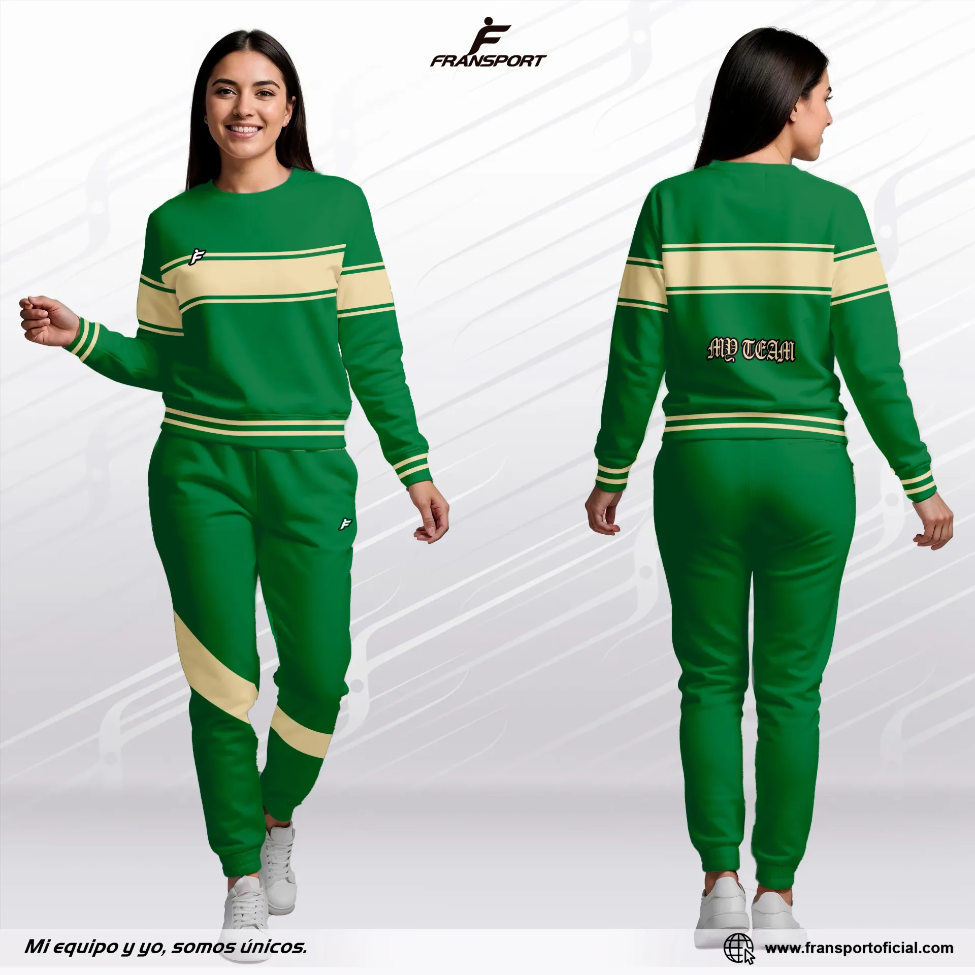 Conjunto deportivo casual fransport - personalizable - Id 1419  mujer